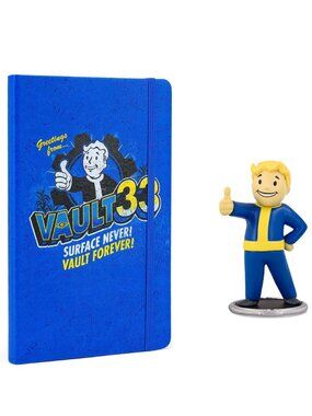 Fallout Hardcover Journal of Vault 33 with Vault Boy 3 Inch Mini Figure